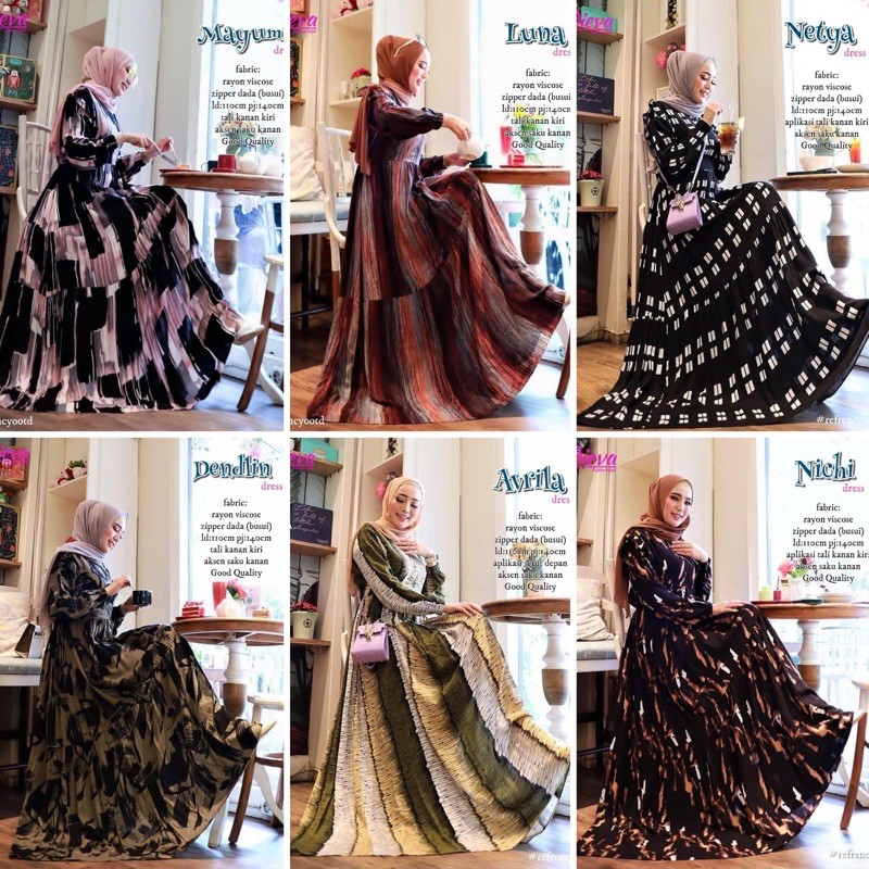 MAYUMI DRESS / LUNA DRESS / NETYA DRESS / DENDLIN DRESS / AVRILA DRESS / NICHI DRESS / GAMIS RAYON