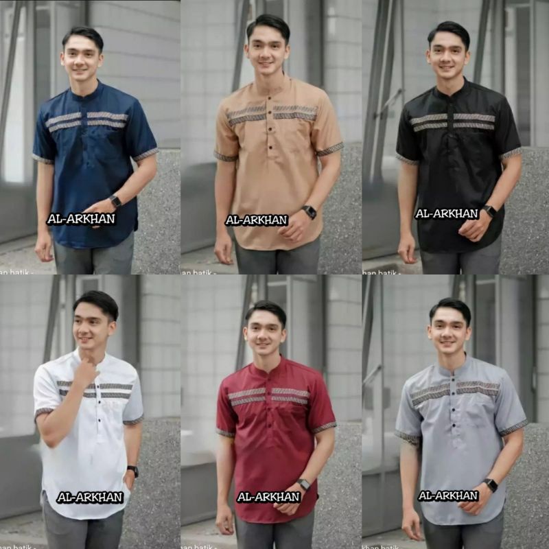 Baju Koko Kurta Dewasa Lengan Pendek Material Catton Adem Serap Keringat-baju koko pria dewasa moder
