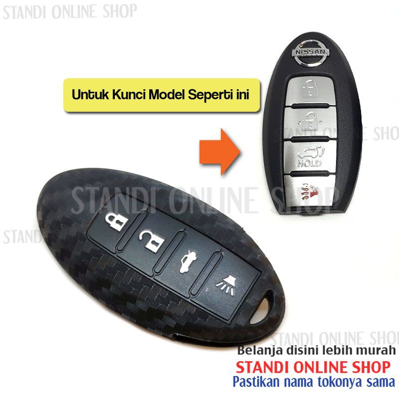 Kondom Kunci Silikon Carbon Remote Nissan All New Xtrail Teana Murano