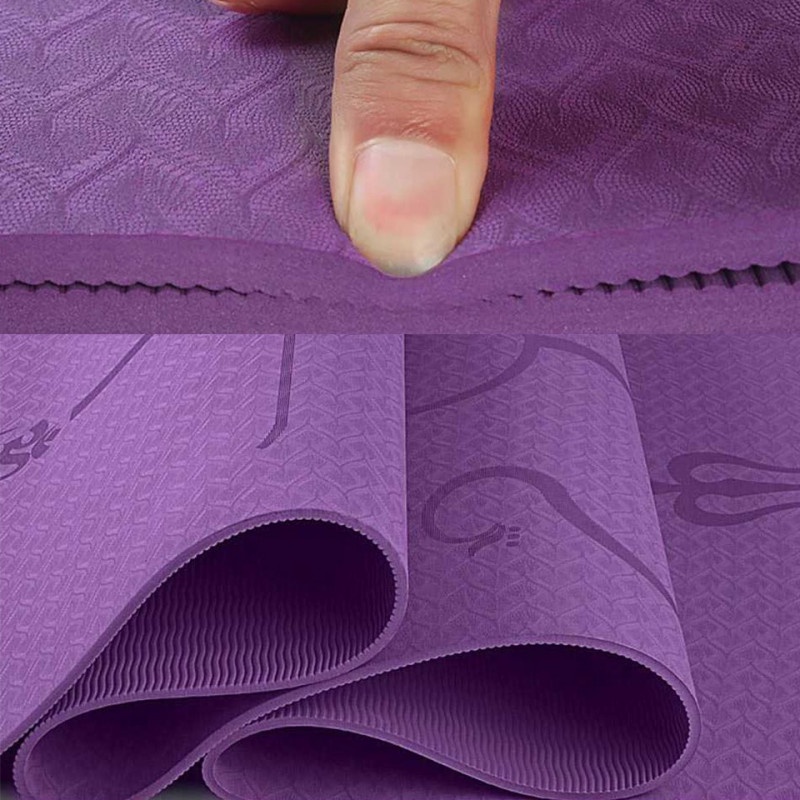 Yoga Mat Karpet Pilates Matras Senam Fitnes Anti Slip TPE 183x61CM