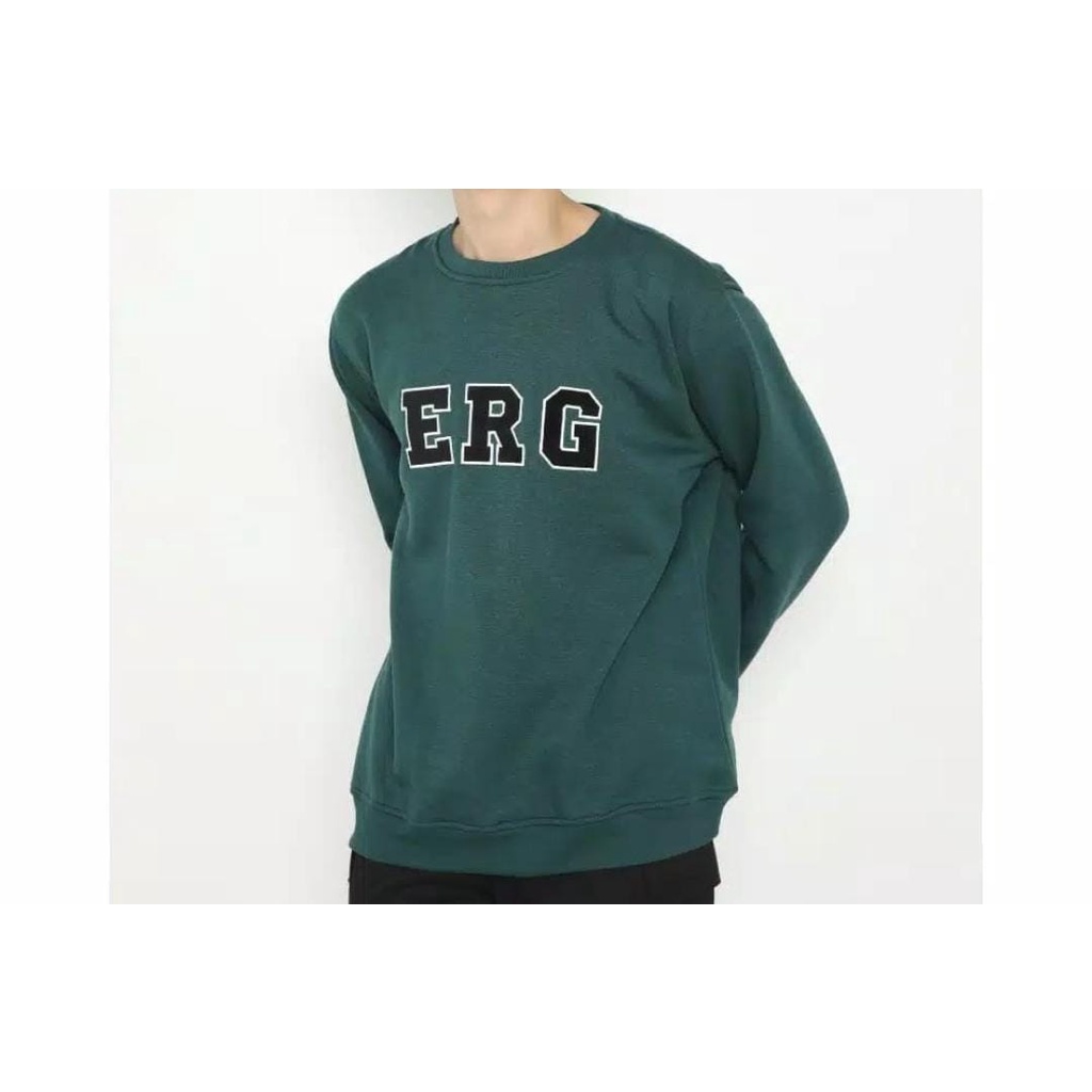 Sweater Crewneck *ERG Navy Logo Texs Pull Bordir Premium Unisex