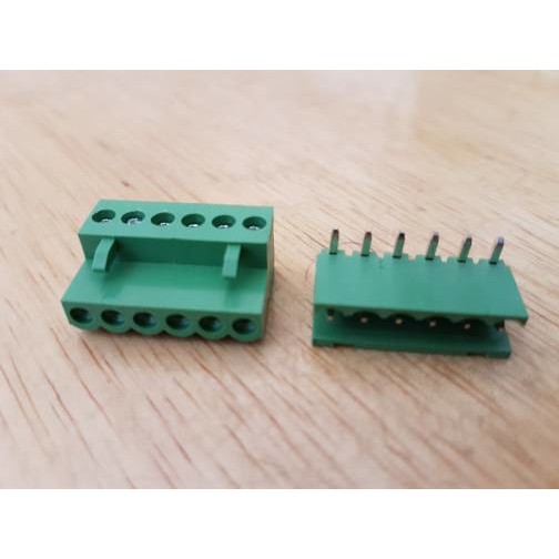 konektor green HT3.96mm 6p tekuk L terminal block connector pair 3.96mm pitch 3.96 mm blok 6 pin p