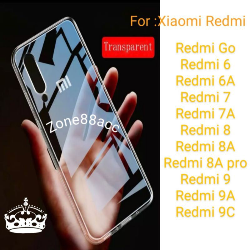 Redmi Go 6 6A 7 7A 8 8A pro 9 9A 9C Silikon Clear Case Ultrathin Bening Casing Softcase Transparan