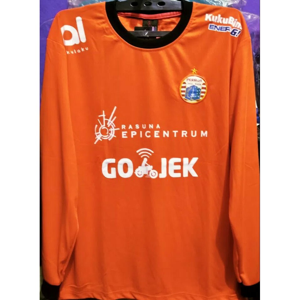 promo juara  Jersey Persija Lengan Panjang 2018 Liga 1 Gojek Home Orange Lokal - Orange, M
