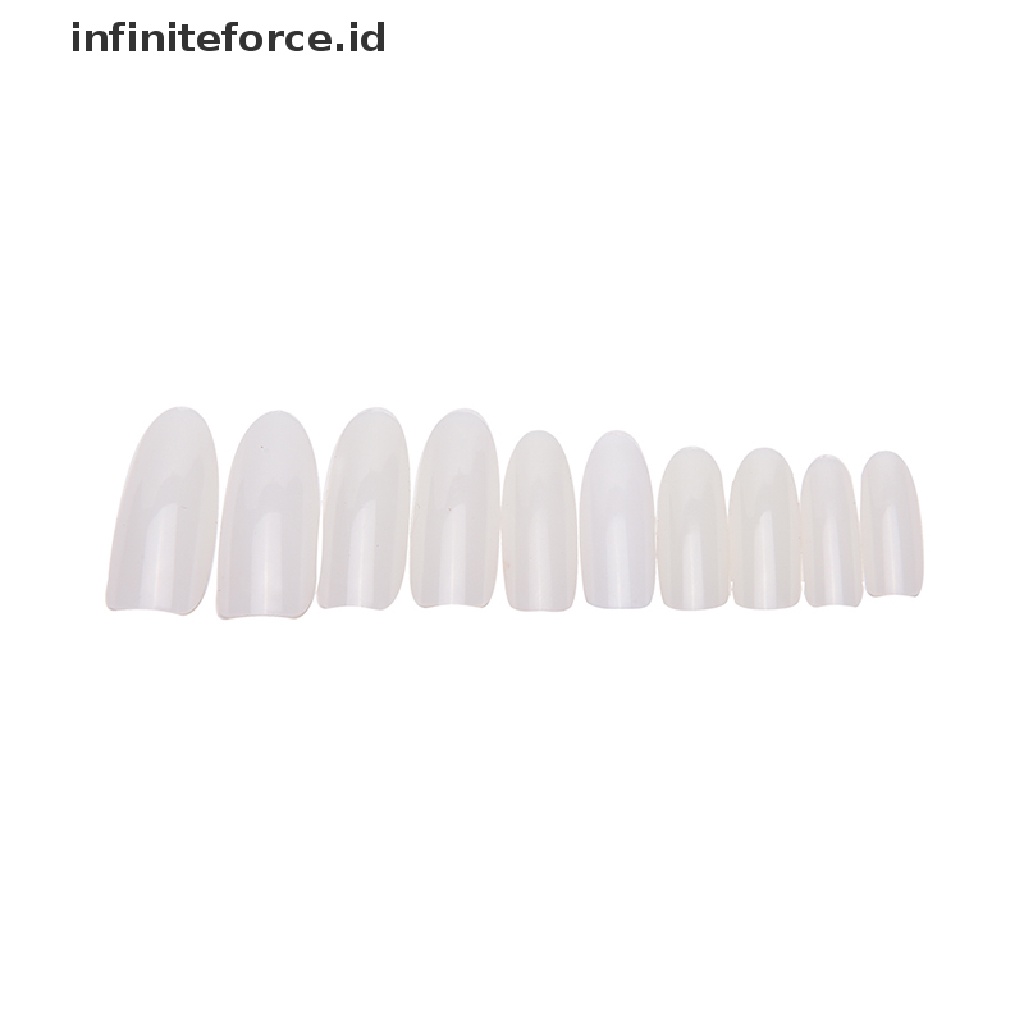 Infiniteforce.id 500Pcs / Set Kuku Palsu Akrilik UV Gel Full Cover Untuk Nail Art / Manicure