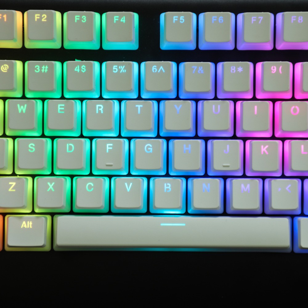 117 keys PBT Pudding Keycaps Transparent Backlit Keycap For Mechanical Keyboard fit 61/64/68/71//84/87/96/100/104keys