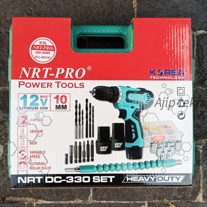 MESIN BOR CORDLESS NRT PRO DC 330 PLUS MATA BOR -BOR NRT PRO DC 330