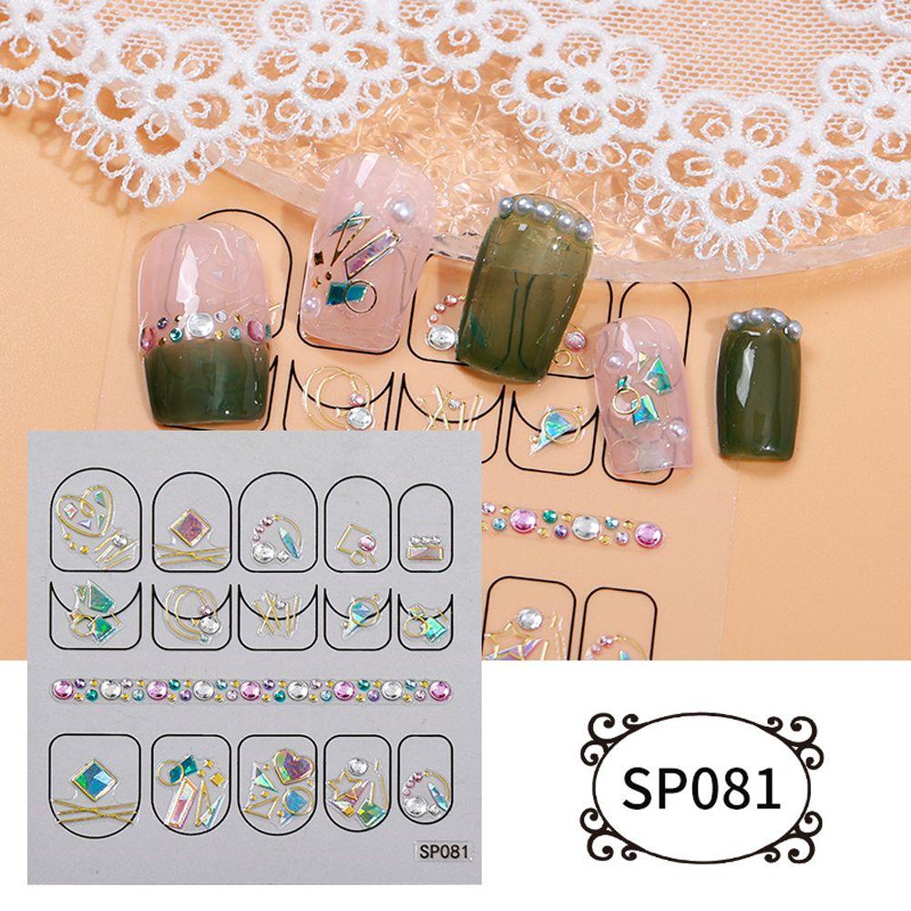 Mxbeauty Aurora Stiker Kuku Wanita Fashion Pola Tidak Teratur Flamingo Self Adhesive Nail Art Dekorasi