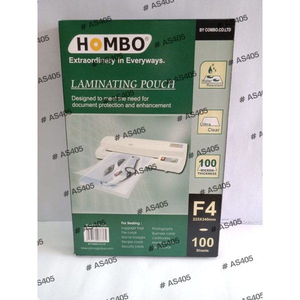 Laminating HOMBO Folio / Laminating Pouch / Laminating F4