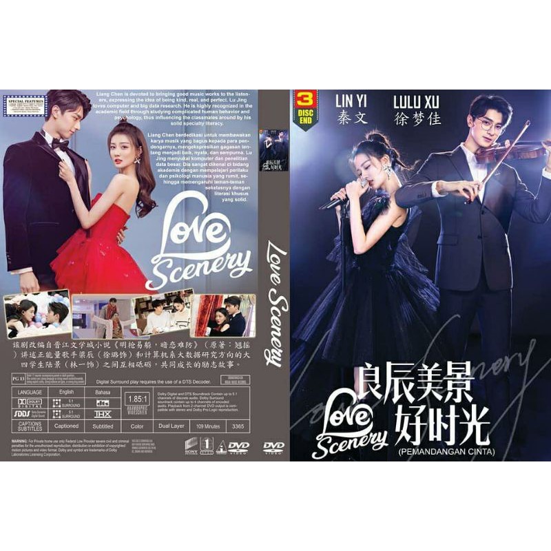 dvd Love Scenery /Pemandangan Cinta {3Disc-end} {Mandarin Series, romance} {Lulu Xu,Lin Yi,Hu Bing}.