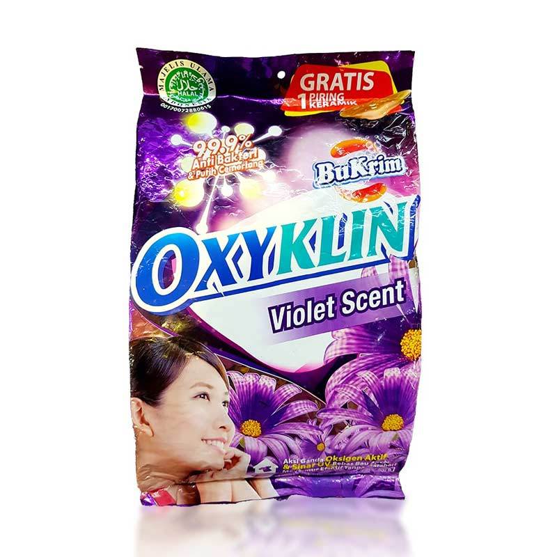 Deterjen Bubuk Bukrim Oxyklin Violet Scent 750gr Romantic Floral Hygiene All Varian