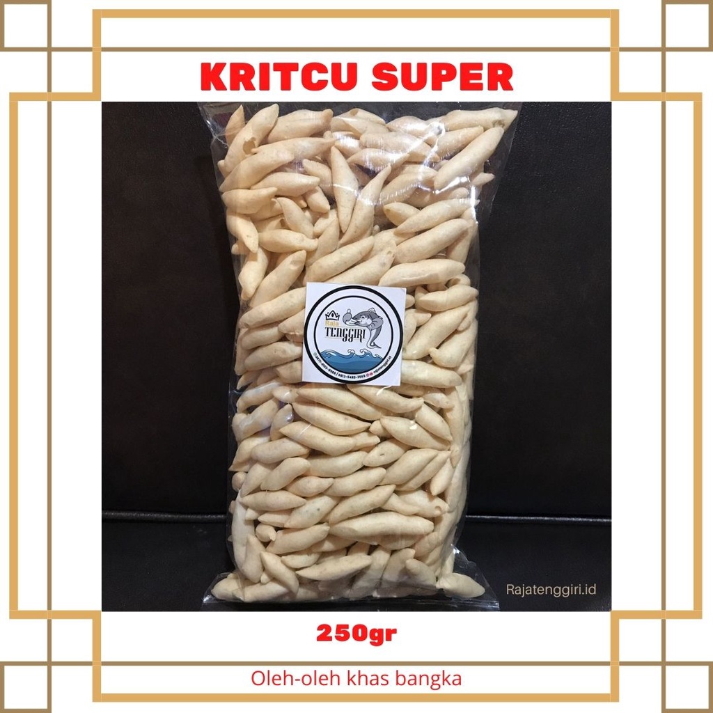 

Kritcu super 250gr/ kerupuk telor cumi/ kerupuk cumi oleh-oleh khas bangka