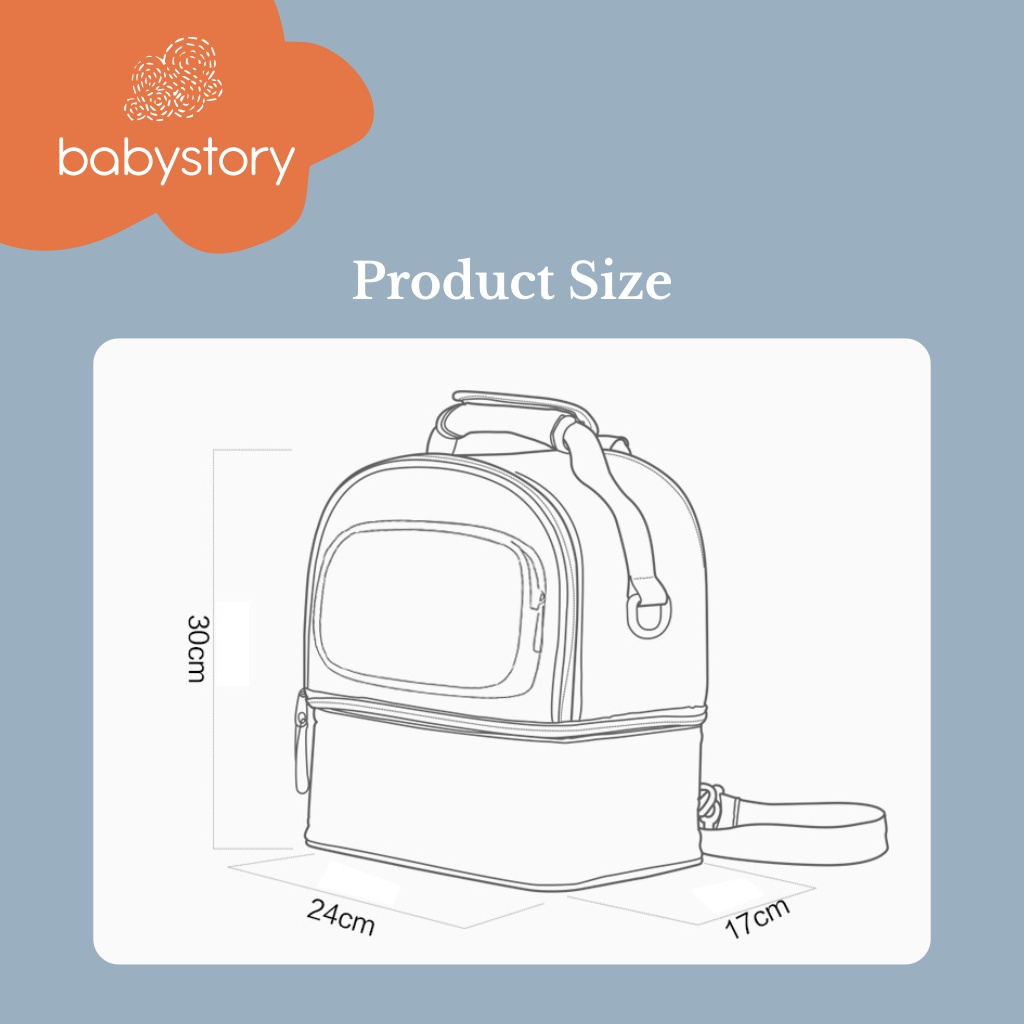 Tas asi cooler bag asi tas penyimpanan asi diaper bag sling cooler bag