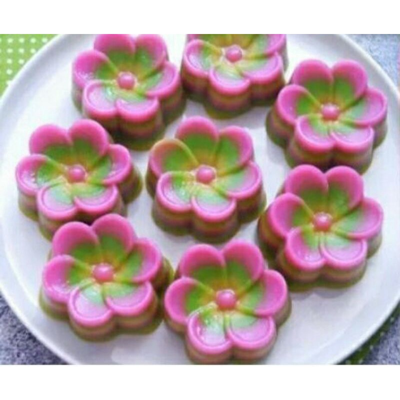 Cetakan agar jelly puding / Cetakan kue / Cetakan bunga melati Jasmine12pcs