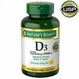 Nature's Bounty Vitamin D3 5000iu  isi 400 Softgels