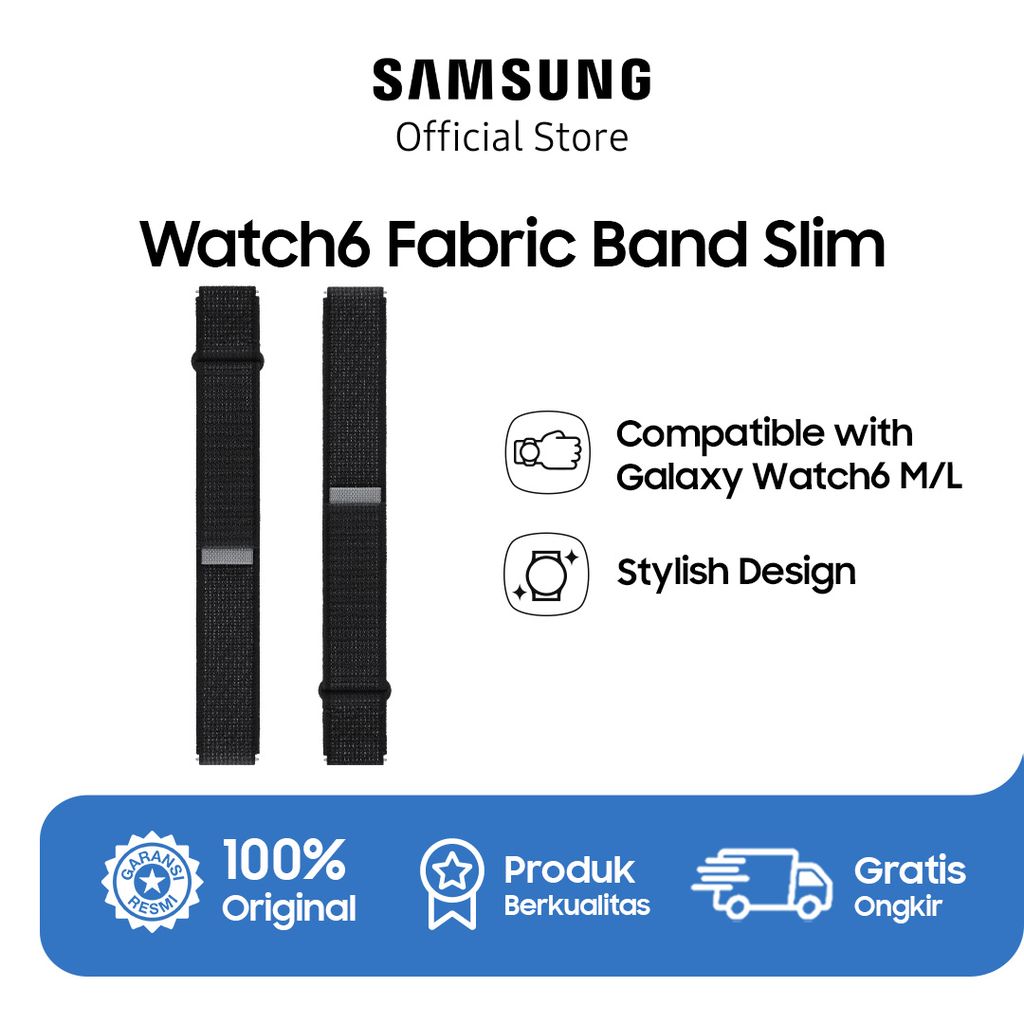 [Gift] Samsung Galaxy Watch6 Fabric Band Wide M/L - Black