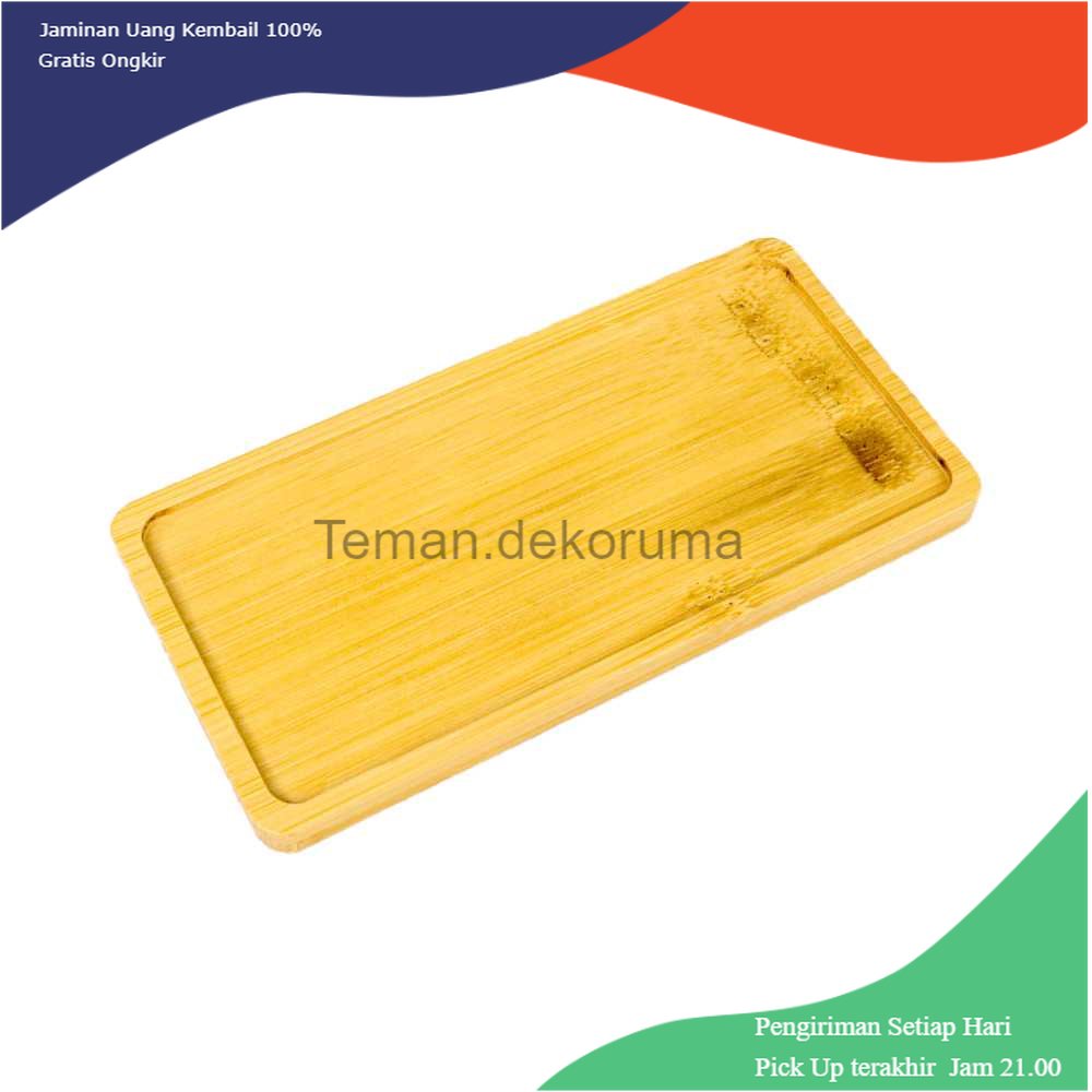 TD - PR1 WITUSE Alas Tatakan Pot Tanaman Bamboo Persegi Panjang - EQF301