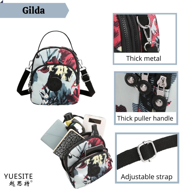 TAS WANITA YUESITE GILDA TENTENG SELEMPANG DAN RANSEL SMALL KECIL IMPORT  BACKPACK CYUTEBAGS
