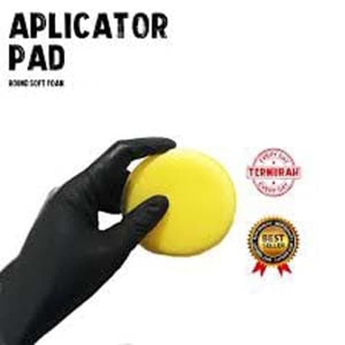 ( 2pcs ) Applicator Pad Flat Busa Poles Waxing Mobil Motor Variasi Bengkel cars