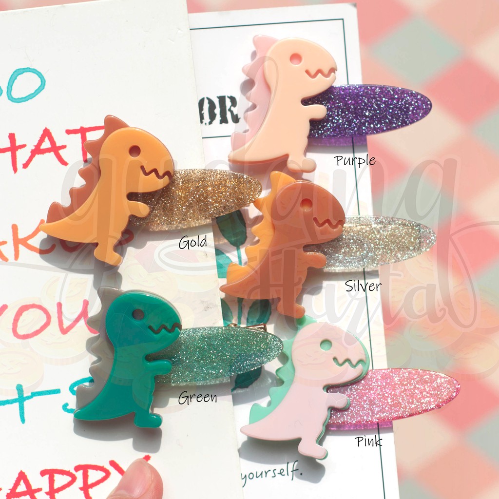 Jepit Rambut Korea Karet Rambut Set Dinosaurus Lucu Dino Unik GH 201651