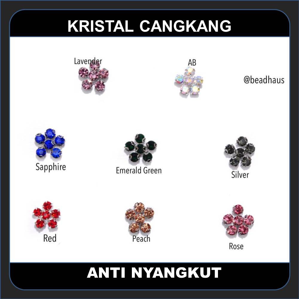 Payet Kristal Cangkang Aneka Warna Size SS20 ANTI NYANGKUT