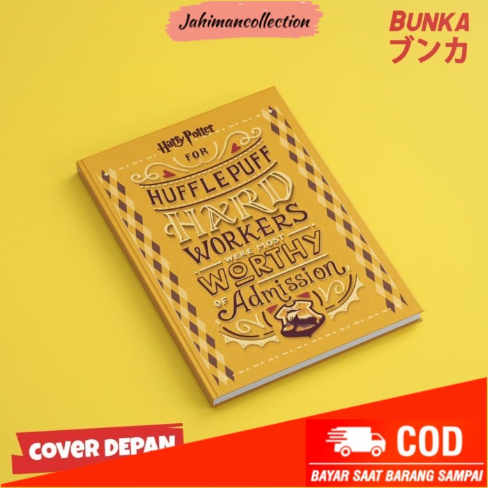 

✨ BISA COD ✨ Notebook Harry Potter Hufflepuff Quote Hardcover A5 Buku Catatan