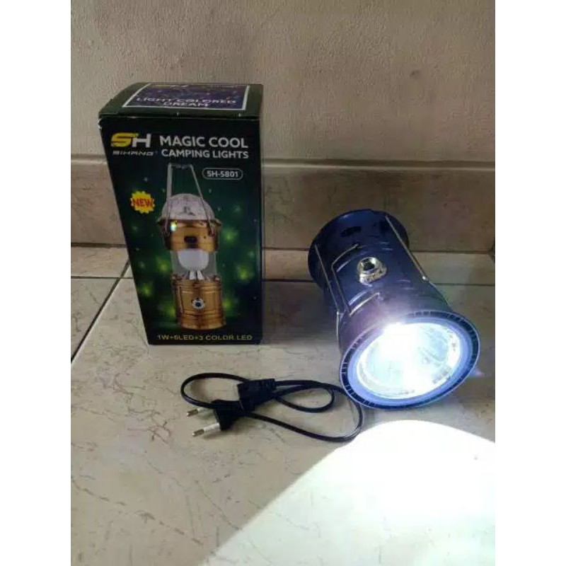 Lampu Lentera Camping SH-5801 + Senter + Lampu Disco  - Lampu Lentera Dicso