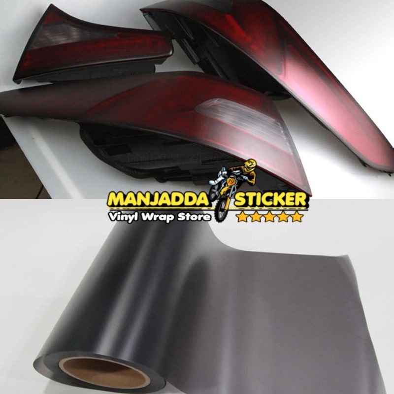 Stiker lampu skotlet headlamp hitam transparan smoke 60% 80% untuk motor mobil