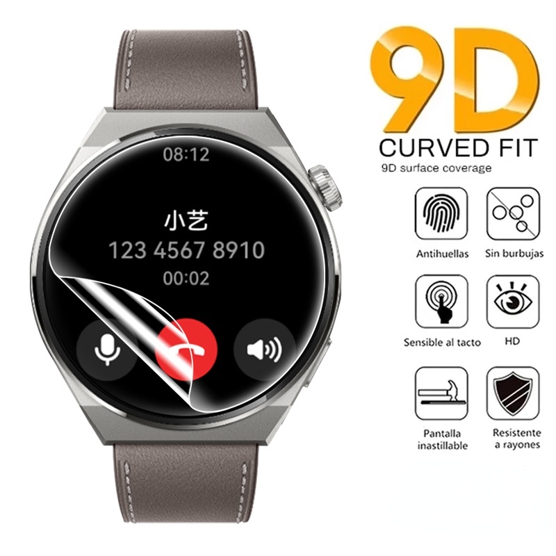 1 Pc Film Pelindung Layar Bahan TPU Anti Gores Flexible Bening Ukuran 43mm 46mm Untuk Huawei Watch GT3 Pro