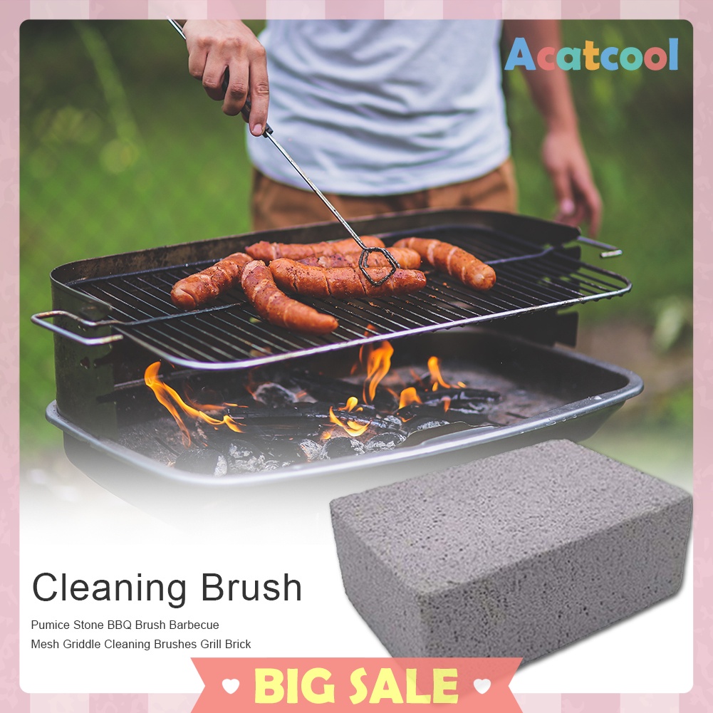 Pumice Stone BBQ Brush Barbecue Mesh Griddle Cleaning Brushes Grill Brick