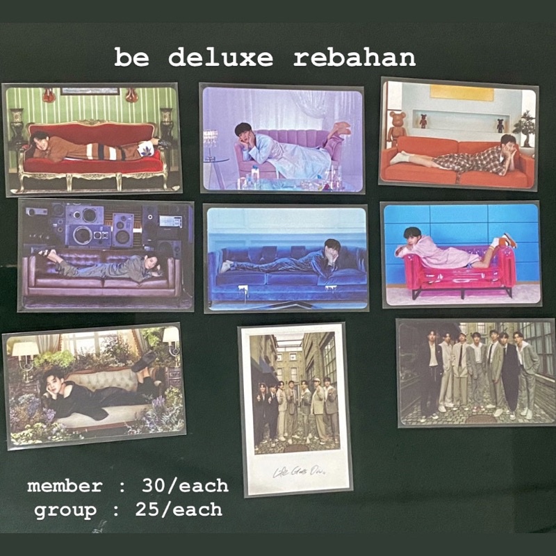 PC BE Deluxe ESSENTIAL ESSE photocard bts j-hope rm v taehyung jungkook jin namjoon jimin yoongi sug