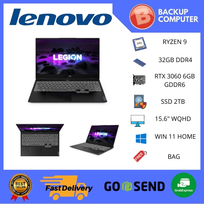 LAPTOP LENOVO Legion S7 15ACH6 AMD Ryzen 9 5900HX
