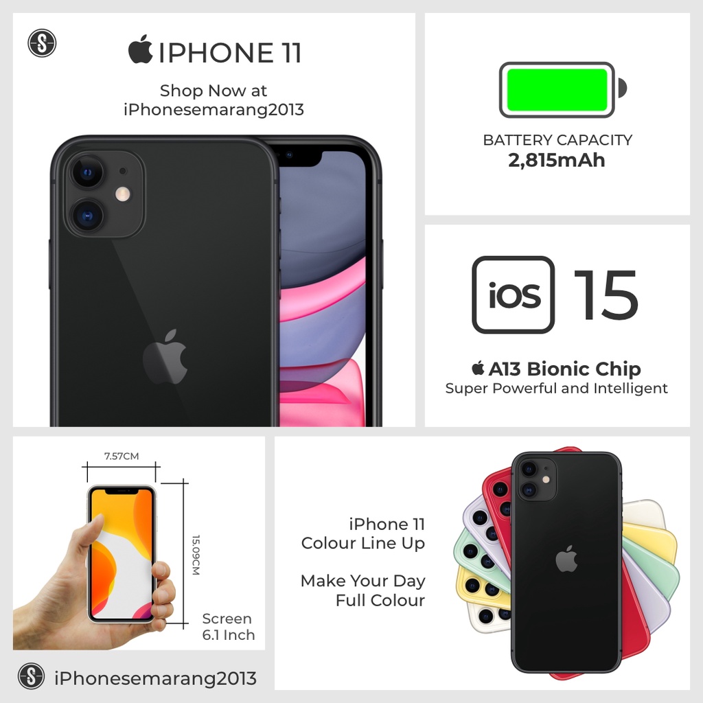 PROMOOO IPHONE 11 64GB/128GB SECOND ORIGINAL FULLSET MULUS BERGARANSI