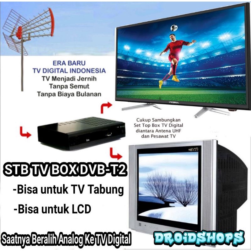 STB DIGITAL SET TOP BOX DVB-T2 Merubah TV Analog Menjadi Digital Gambar Jernih Tanpa Koneksi Interne