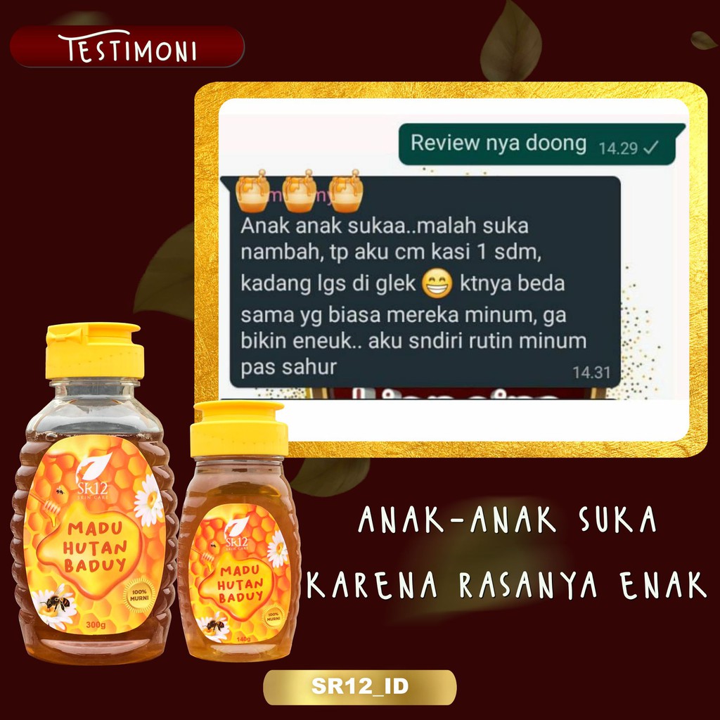 MADU HUTAN BADUY SR12 140 GRAM / MADU ASLI DARI HUTAN BADUY MENJAGA STAMINA TUBUH DEWASA &amp; ANAK-ANAK