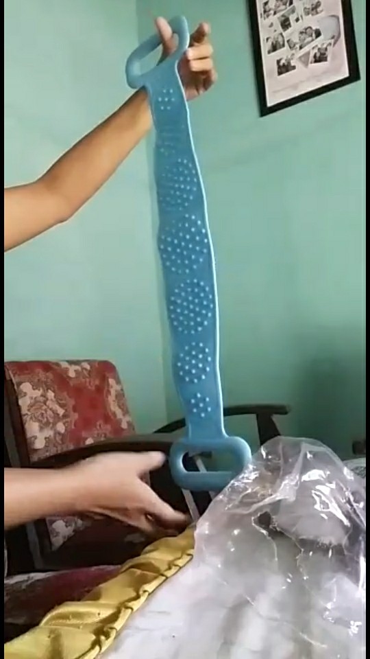 60cm Belt Shower Scrubber / Sabuk Mandi Silicone Model Panjang