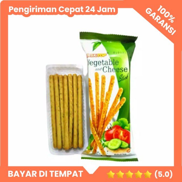 

Biskitop Vegetable and Cheese Stick 60gr Biskuit Stik Sayur Keju Snack Hampers Rembang