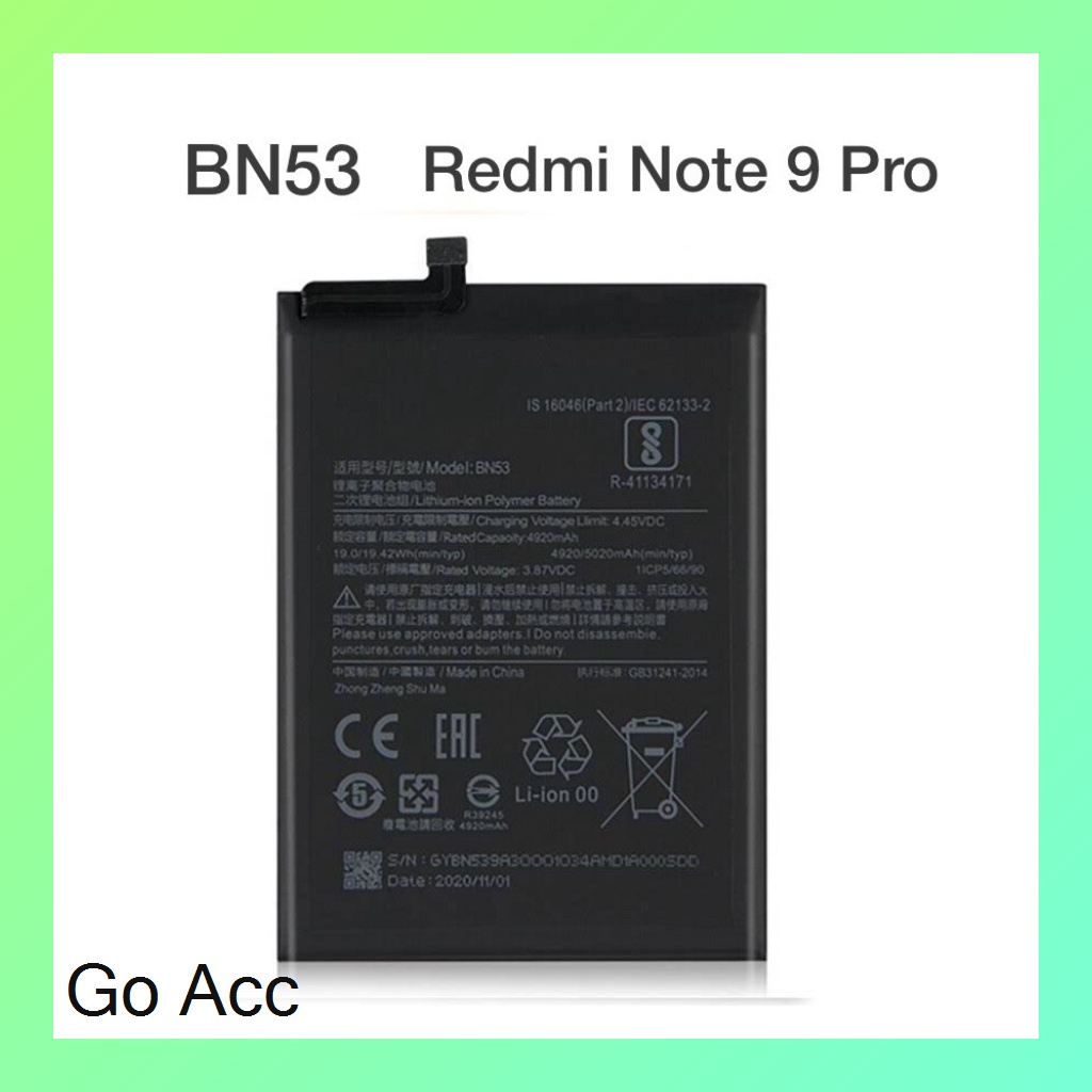 Baterai Battery Redmi 6 Pro A2 Lite/BN47, 8 8A/BN51, 9A 9C Poco M2 Pro/BN56, Note 6 Pro/BN48, Note 7 Pro/BN4A, Note 8 Pro/BN4J, Note 9/BN54, Note 9 Pro/BN53