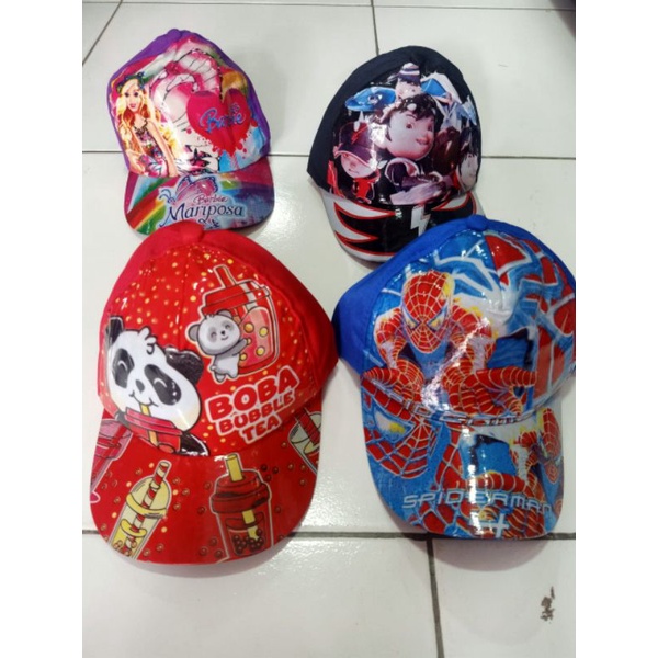 Topi anak Boba/hello Kitty/tayo/dll