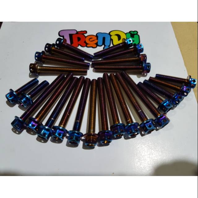 Baut probolt crankase tiger BIRU
