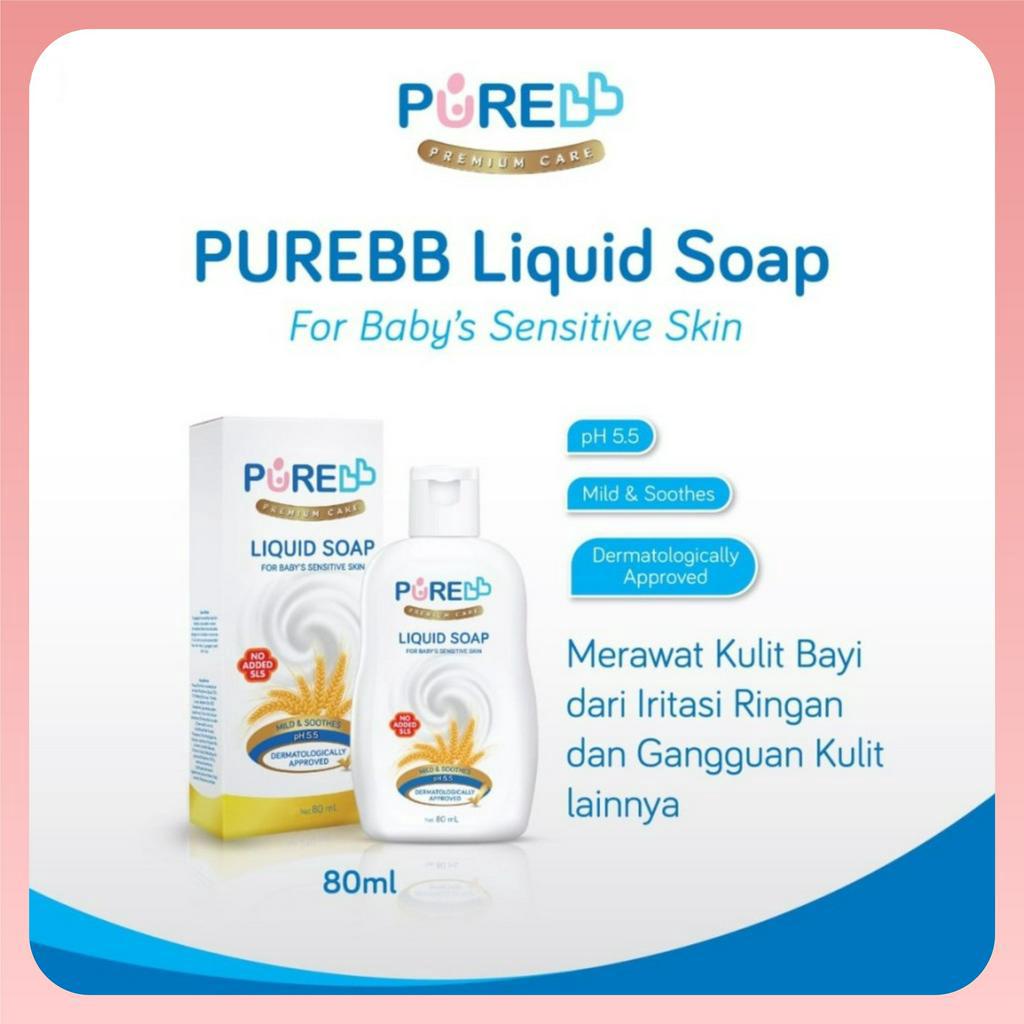 Pure BB | Liquid Soap 80ml | Sabun Cair Bayi | Sensitive Skin Soap