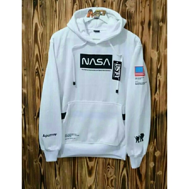 jaket Hoodie nasa unisex premium - 100% original