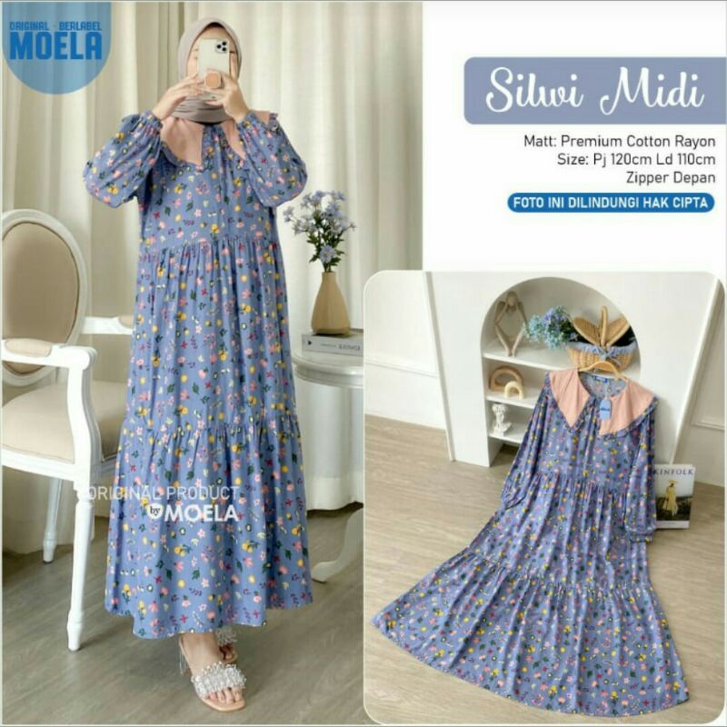 JEAN LOREL,NIBLAS,SILWI,ILARE,JEJU Midi Dress Ori Moela