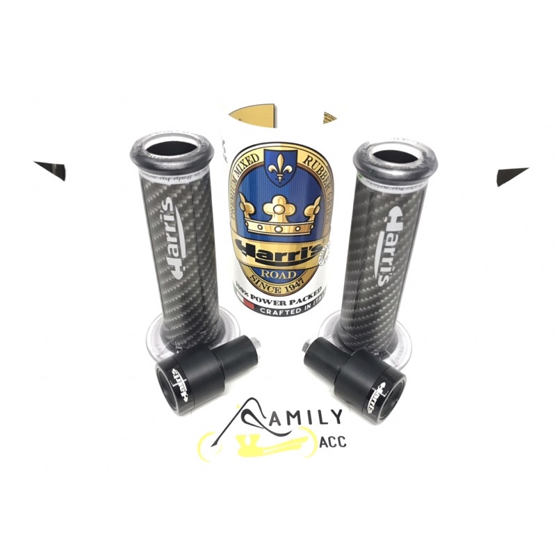 Handfat Handgrip Grip HARRIS Black Carbon plus Jalu Stang HARRIS Black Italy Original Universal