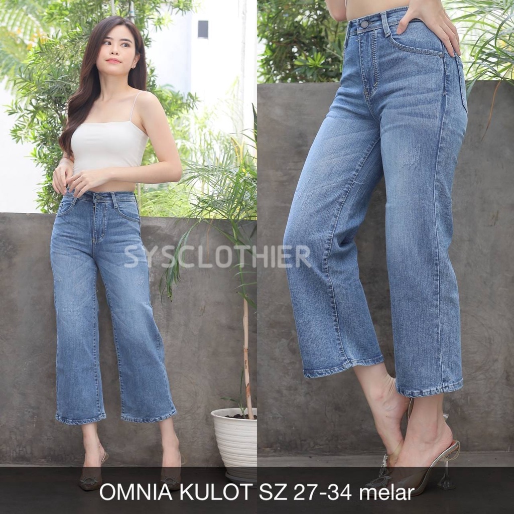 CELANA JEANS WANITA OMNIA KULOT JEANS-SYS CLOTHIER