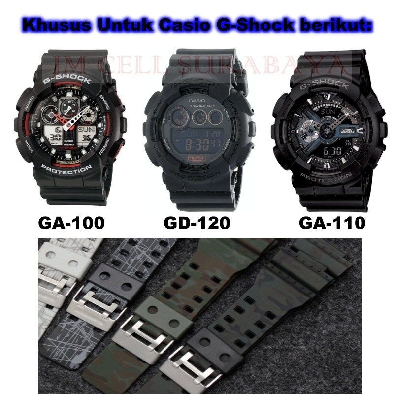 Tali Strap Case Camo Untuk Casio G Shock GA-100 GA-110 GD-120 GA100 GA110 GD120 GD100