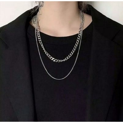 Aksesoris Kalung rantai classic / Chain Necklace wanita vintage retro hiphop grunge murah