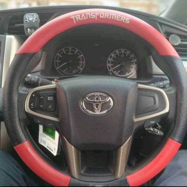 Sarung stir Cover stir Mobil Toyota Kijang Innova Reborn/ Venturer/Rush/Avanza Transformer merah