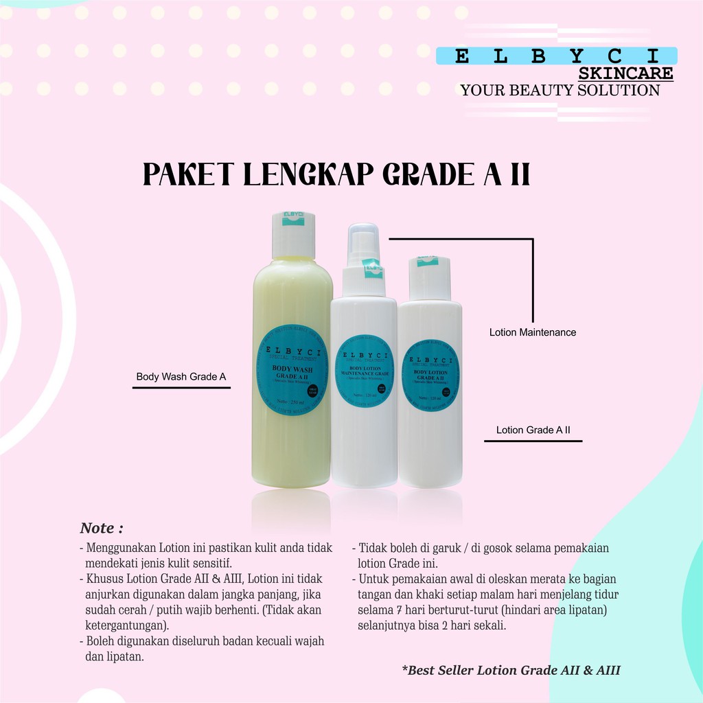 Elbyci Lotion Paket Grade A II