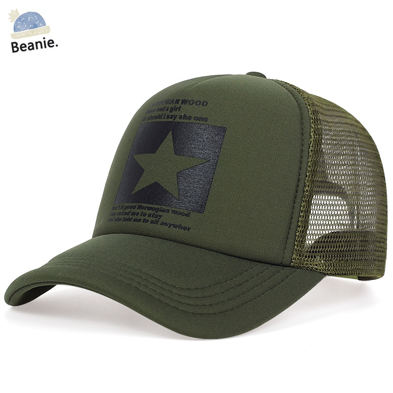 five-pointed star Camouflage breathable mesh hat unisex trucker hat Fashion High Quality summer hat   for women sumbrero cap for men